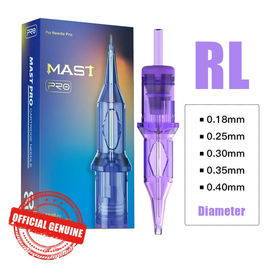 Mast Pro Tattoo Cartridges - Disposable Round Liner Needles 018-040mm - ZOOMNSTORE
