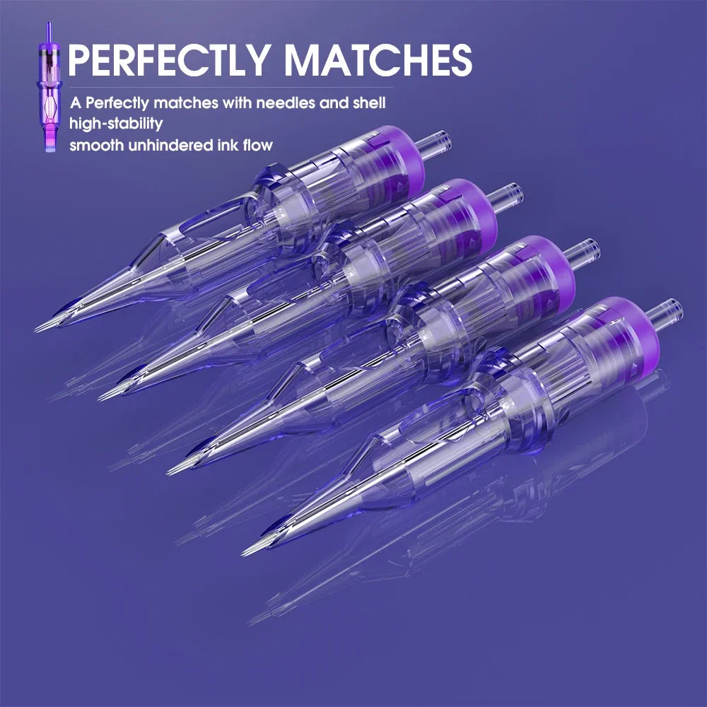 Mast Pro Tattoo Cartridges - Disposable Round Liner Needles 018-040mm - ZOOMNSTORE
