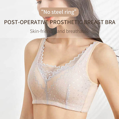 LERVANLA 718 Mastectomy Bra with Pockets for Silicone Breast Forms Prosthesis Women Everyday Bra Artificial Prosthesis - ZOOMNSTORE