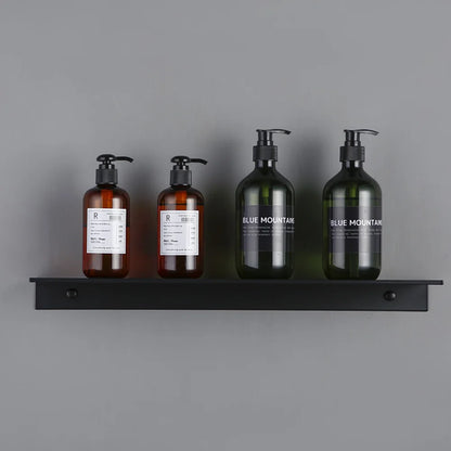 Matt Black Wall Shelf - Modern Bathroom Shelves | Corner Storage Rack 30-50cm - ZOOMNSTORE