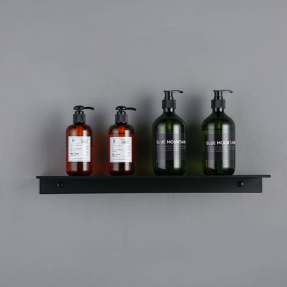 Matt Black Wall Shelf - Modern Bathroom Shelves | Corner Storage Rack 30-50cm - ZOOMNSTORE