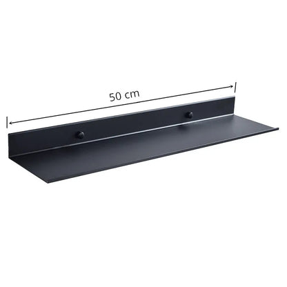 Matt Black Wall Shelf - Modern Bathroom Shelves | Corner Storage Rack 30-50cm - ZOOMNSTORE