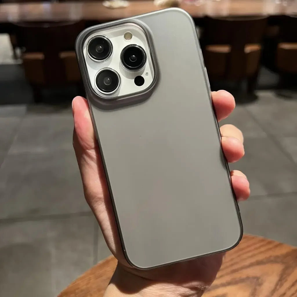 Ultra Thin Shockproof Phone Case for iPhone 16 Pro 15 14 Plus 13 12 Pro Max - Matte Clear Back Cover - ZOOMNSTORE