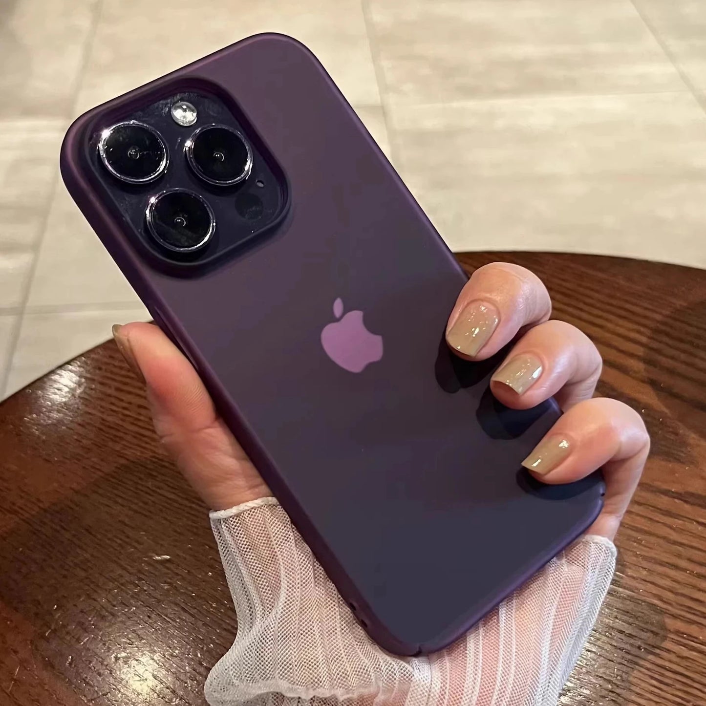 Ultra Thin Shockproof Phone Case for iPhone 16 Pro 15 14 Plus 13 12 Pro Max - Matte Clear Back Cover - ZOOMNSTORE