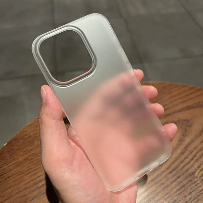 Ultra Thin Shockproof Phone Case for iPhone 16 Pro 15 14 Plus 13 12 Pro Max - Matte Clear Back Cover - ZOOMNSTORE