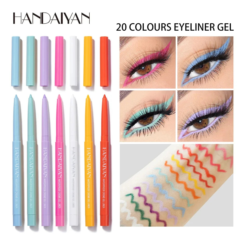 Matte Eyeliner Pencil - Waterproof Gel Pencil With 20 Colorful Shades | Long Lasting, Quick Dry - ZOOMNSTORE