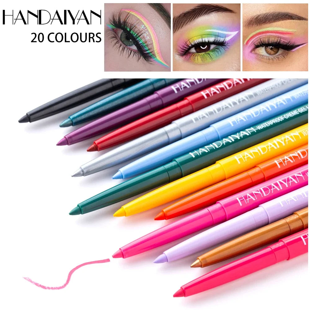 Matte Eyeliner Pencil - Waterproof Gel Pencil With 20 Colorful Shades | Long Lasting, Quick Dry - ZOOMNSTORE