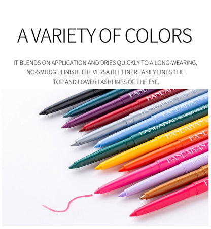 Matte Eyeliner Pencil - Waterproof Gel Pencil With 20 Colorful Shades | Long Lasting, Quick Dry - ZOOMNSTORE