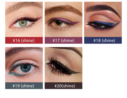 Matte Eyeliner Pencil - Waterproof Gel Pencil With 20 Colorful Shades | Long Lasting, Quick Dry - ZOOMNSTORE