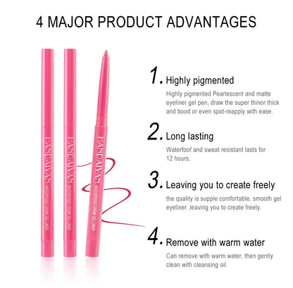 Matte Eyeliner Pencil - Waterproof Gel Pencil With 20 Colorful Shades | Long Lasting, Quick Dry - ZOOMNSTORE