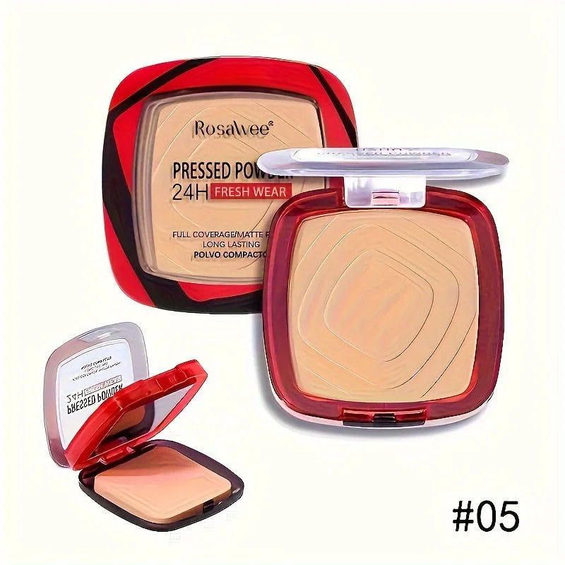 Matte Full Coverage Pressed Powder Foundation - 24H Weightless Finish with Puff Applicator - ZOOMNSTORE