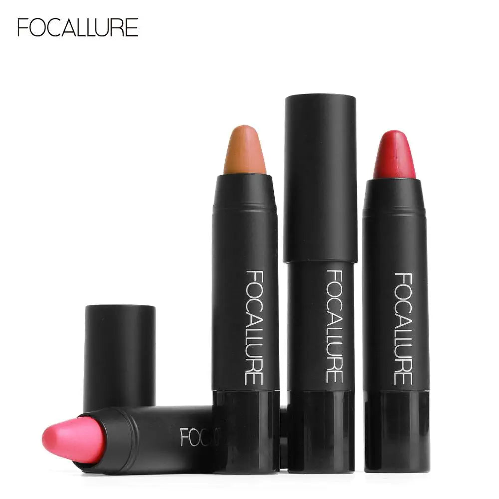 Focallure Matte Lipstick - Waterproof Soft Texture Lip Makeup in 19 Colors - ZOOMNSTORE