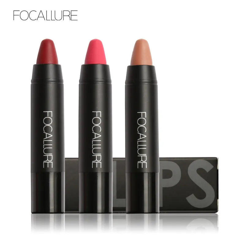 Focallure Matte Lipstick - Waterproof Soft Texture Lip Makeup in 19 Colors - ZOOMNSTORE