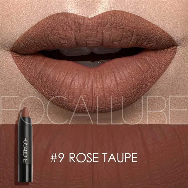 Focallure Matte Lipstick - Waterproof Soft Texture Lip Makeup in 19 Colors - ZOOMNSTORE