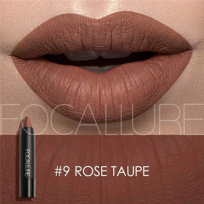 Focallure Matte Lipstick - Waterproof Soft Texture Lip Makeup in 19 Colors - ZOOMNSTORE