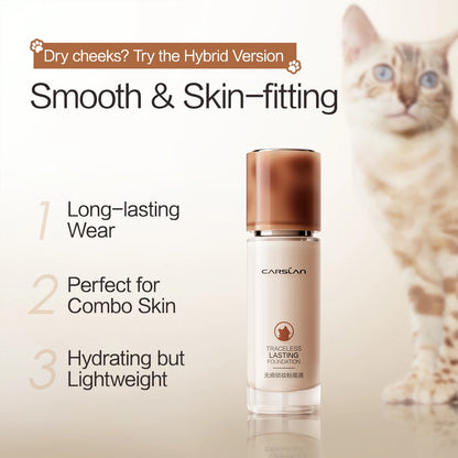 CARSLAN Full Coverage Matte Liquid Foundation - Long-lasting Moisture Concealer Oil Control Face Makeup - ZOOMNSTORE