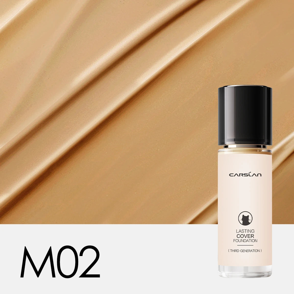 CARSLAN Full Coverage Matte Liquid Foundation - Long-lasting Moisture Concealer Oil Control Face Makeup - ZOOMNSTORE