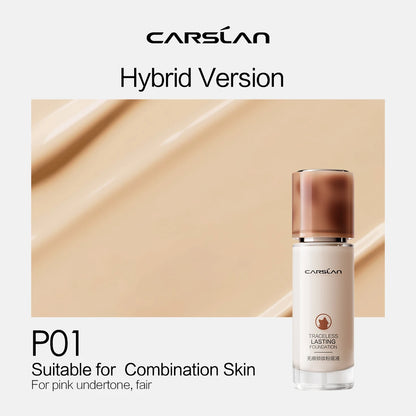 CARSLAN Full Coverage Matte Liquid Foundation - Long-lasting Moisture Concealer Oil Control Face Makeup - ZOOMNSTORE