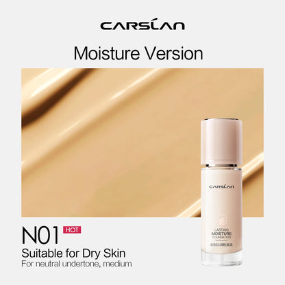 CARSLAN Full Coverage Matte Liquid Foundation - Long-lasting Moisture Concealer Oil Control Face Makeup - ZOOMNSTORE