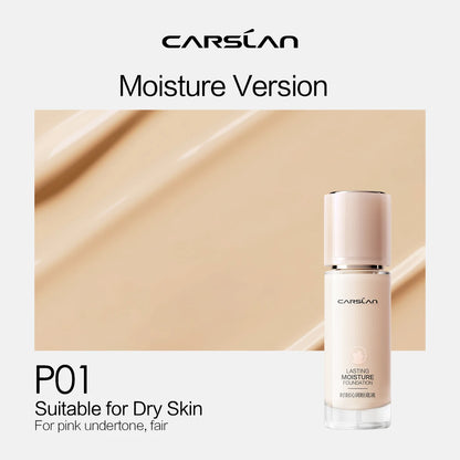 CARSLAN Full Coverage Matte Liquid Foundation - Long-lasting Moisture Concealer Oil Control Face Makeup - ZOOMNSTORE