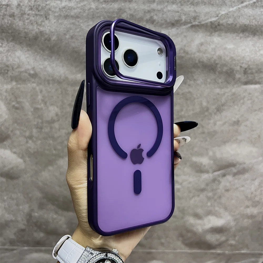 Matte Magnetic Wireless Charging Case for iPhone 11-17 Pro Max - Translucent MagSafe Cover - ZOOMNSTORE