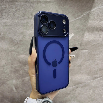 Matte Magnetic Wireless Phone Case for iPhone 11-17 Pro Max - Translucent Magsafe Cover - ZOOMNSTORE