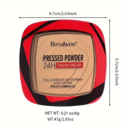 Matte Full Coverage Pressed Powder Foundation - 24H Weightless Finish with Puff Applicator - ZOOMNSTORE