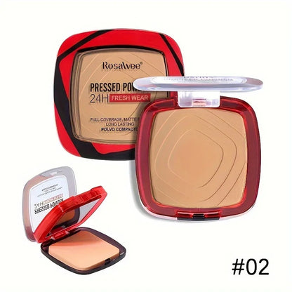 Matte Full Coverage Pressed Powder Foundation - 24H Weightless Finish with Puff Applicator - ZOOMNSTORE
