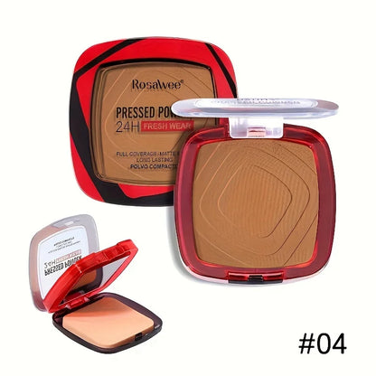 Matte Full Coverage Pressed Powder Foundation - 24H Weightless Finish with Puff Applicator - ZOOMNSTORE