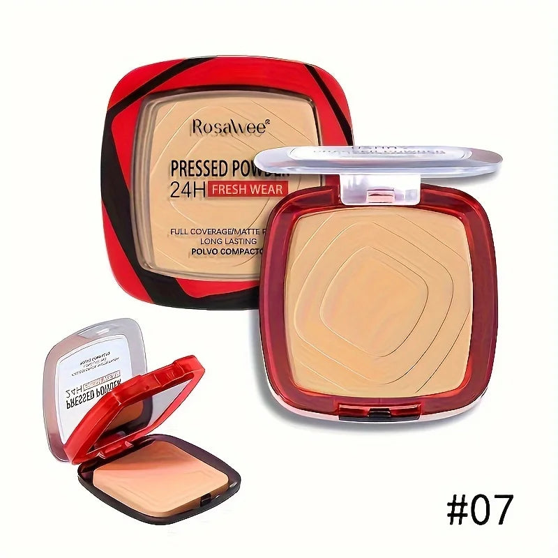Matte Full Coverage Pressed Powder Foundation - 24H Weightless Finish with Puff Applicator - ZOOMNSTORE