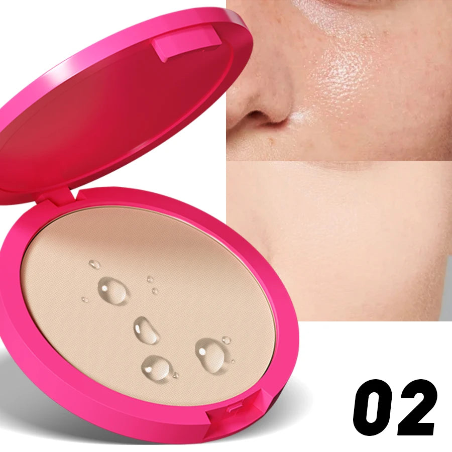 Natural Matte Pressed Powder Foundation - Oil Control  Brightening Face Base - ZOOMNSTORE