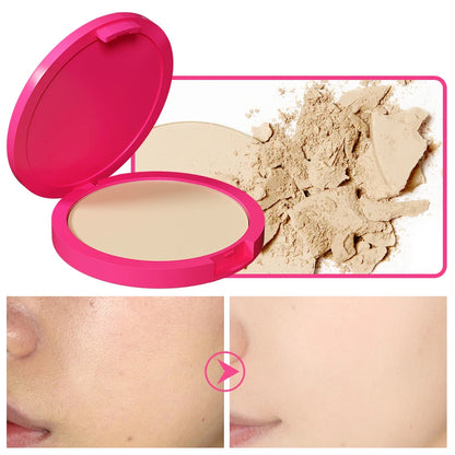 Natural Matte Pressed Powder Foundation - Oil Control  Brightening Face Base - ZOOMNSTORE