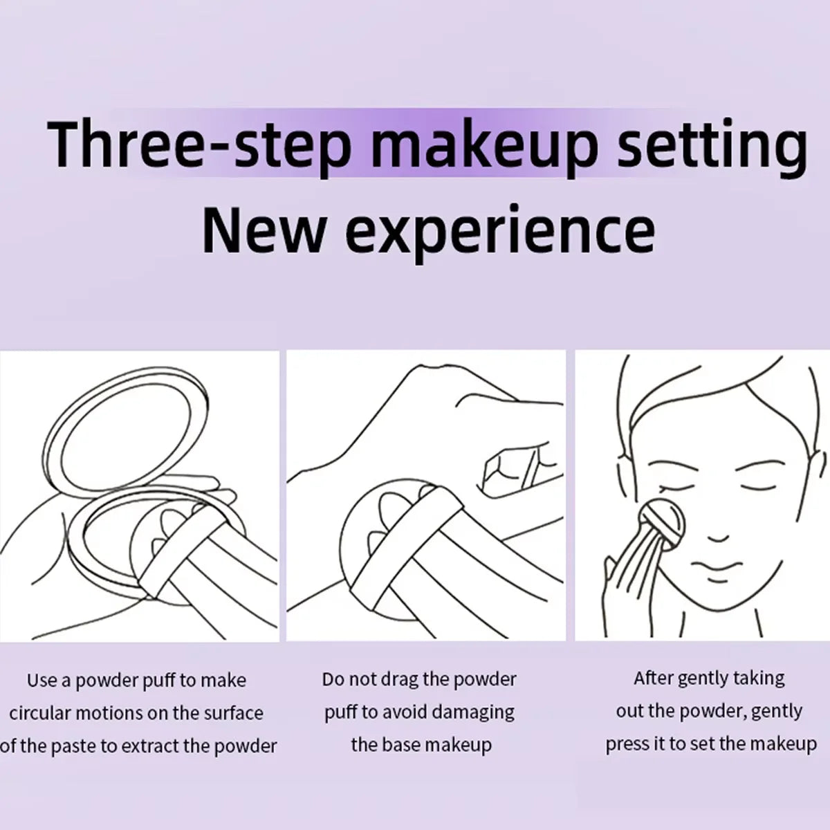 Lavender Matte Pressed Powder - Oil Control Full Coverage Compact Foundation - ZOOMNSTORE