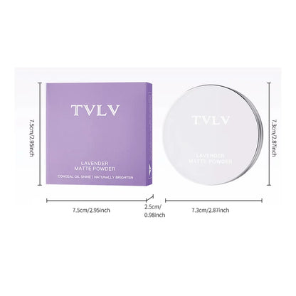 Lavender Matte Pressed Powder - Oil Control Full Coverage Compact Foundation - ZOOMNSTORE