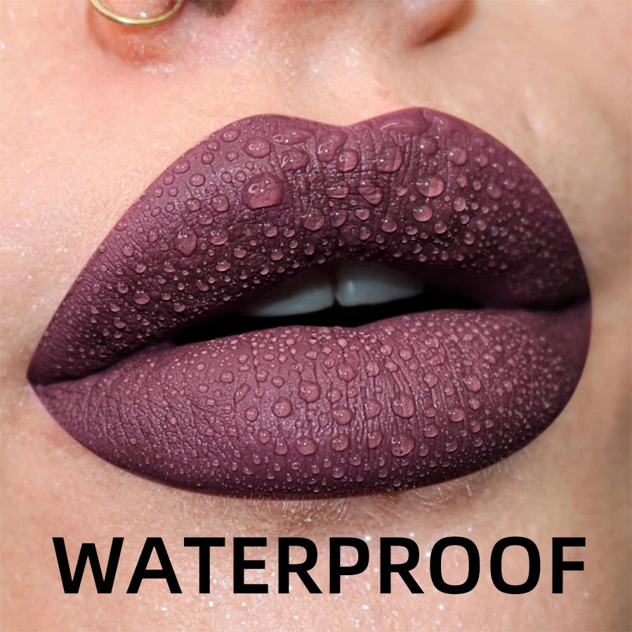 Matte Velvet Lip Gloss - Waterproof Liquid Lipstick in 19 Colors - ZOOMNSTORE