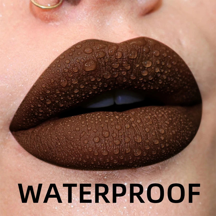 Matte Velvet Lip Gloss - Waterproof Liquid Lipstick in 19 Colors - ZOOMNSTORE