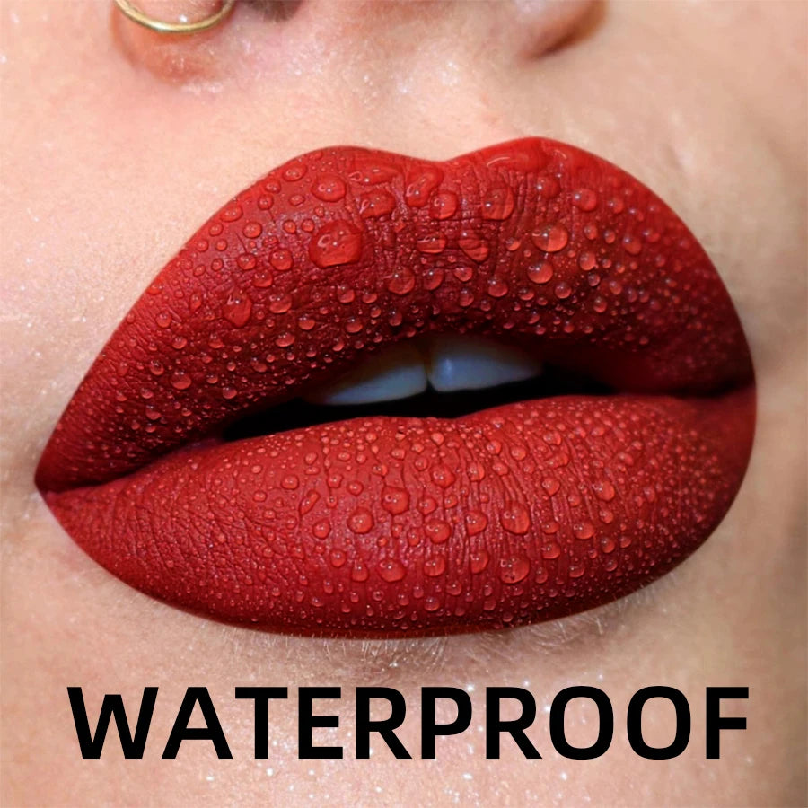Matte Velvet Lip Gloss - Waterproof Liquid Lipstick in 19 Colors - ZOOMNSTORE