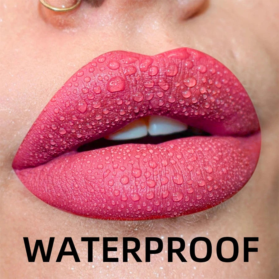 Matte Velvet Lip Gloss - Waterproof Liquid Lipstick in 19 Colors - ZOOMNSTORE