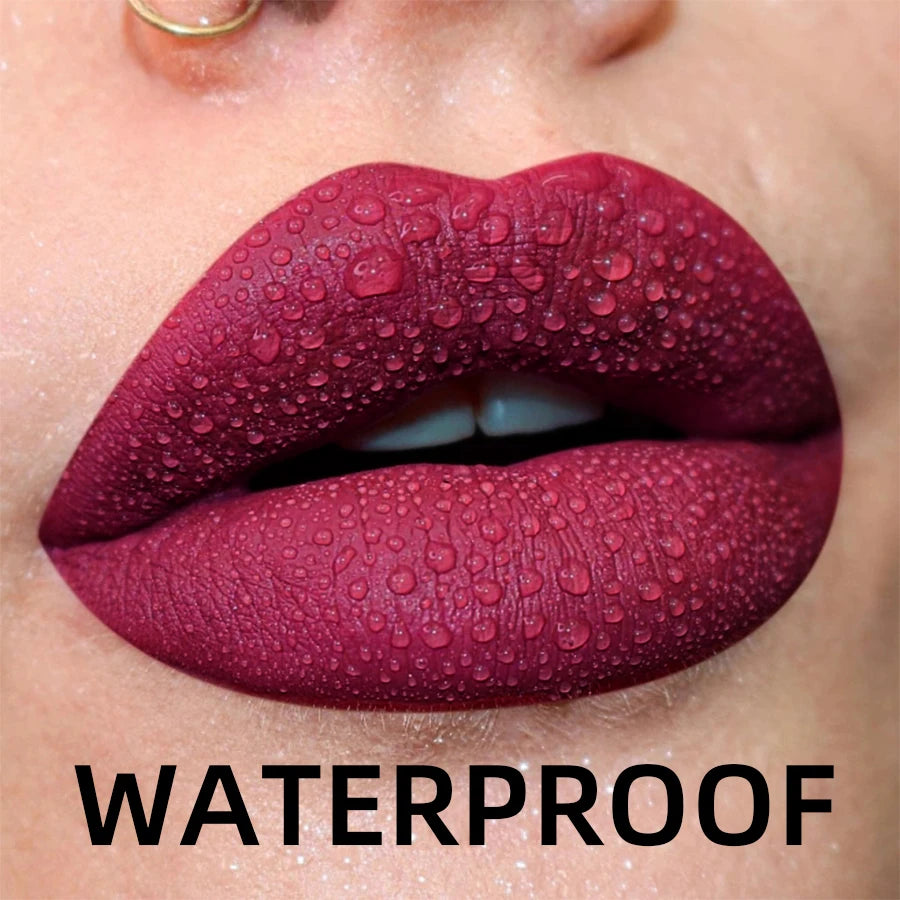 Matte Velvet Lip Gloss - Waterproof Liquid Lipstick in 19 Colors - ZOOMNSTORE
