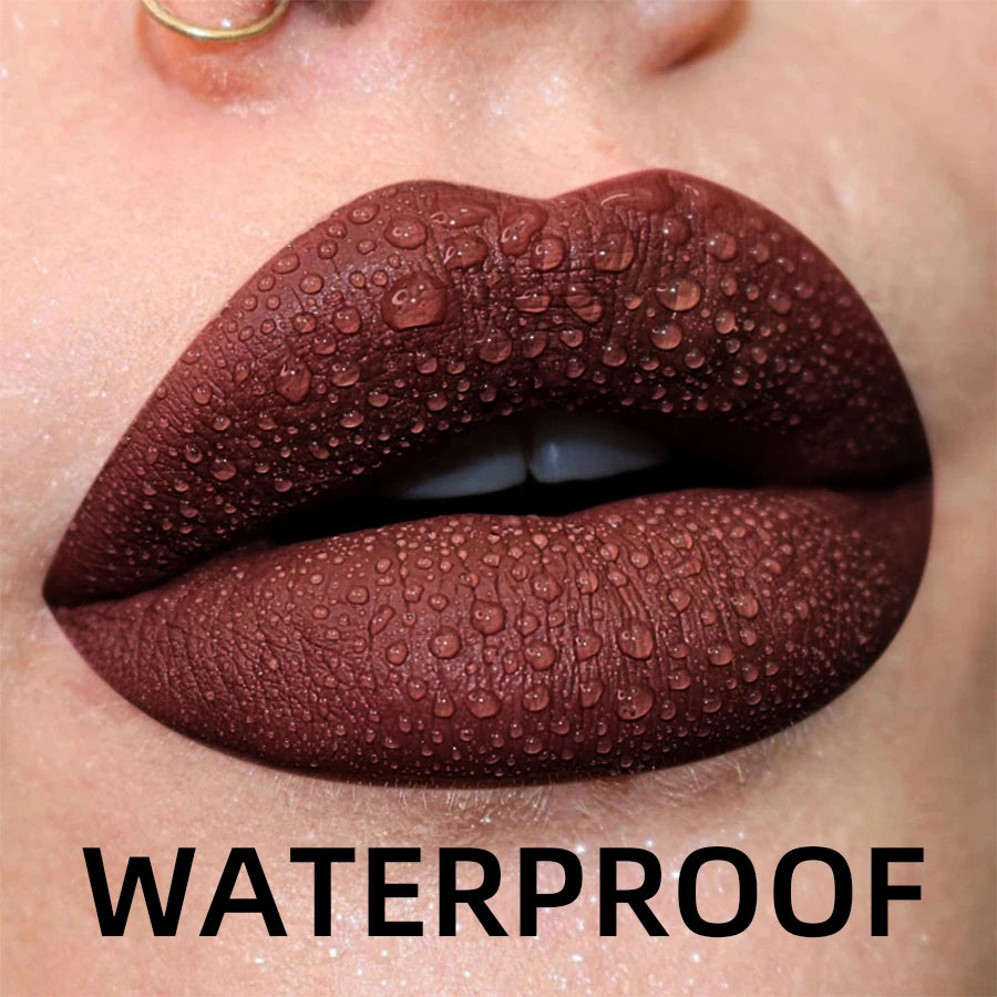 Matte Velvet Lip Gloss - Waterproof Liquid Lipstick in 19 Colors - ZOOMNSTORE