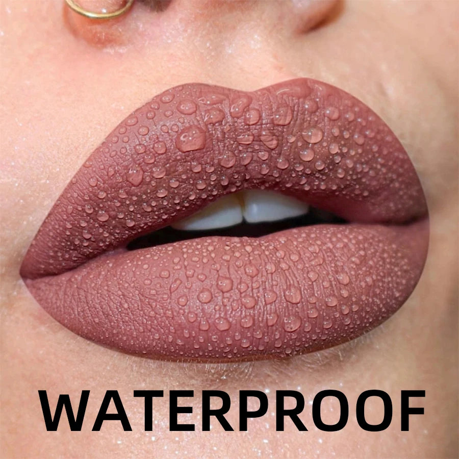 Matte Velvet Lip Gloss - Waterproof Liquid Lipstick in 19 Colors - ZOOMNSTORE