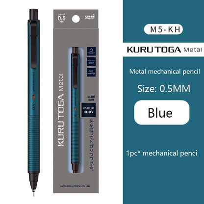 KuruToga Metal Mechanical Pencil - 05mm Rotating Lead for Drawing  Writing - ZOOMNSTORE