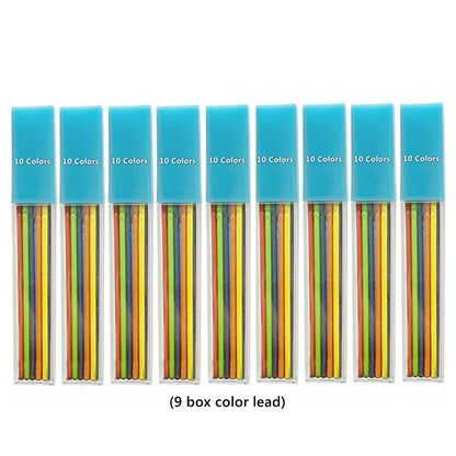 2.0 mm Mechanical Pencils Set 2B Automatic Student Pencils with Sharpener Color Pencil Leads School Pens Kawaii Cute Stationery - ZOOMNSTORE