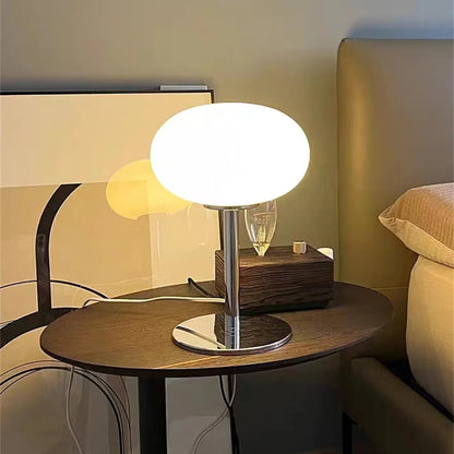 Medieval Cream Glass Lollipop Table Lamp - Retro Home Decor for Living Room Bedroom Study - ZOOMNSTORE