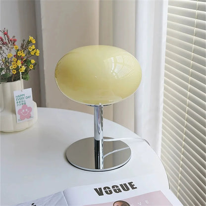 Medieval Cream Glass Lollipop Table Lamp - Retro Home Decor for Living Room Bedroom Study - ZOOMNSTORE
