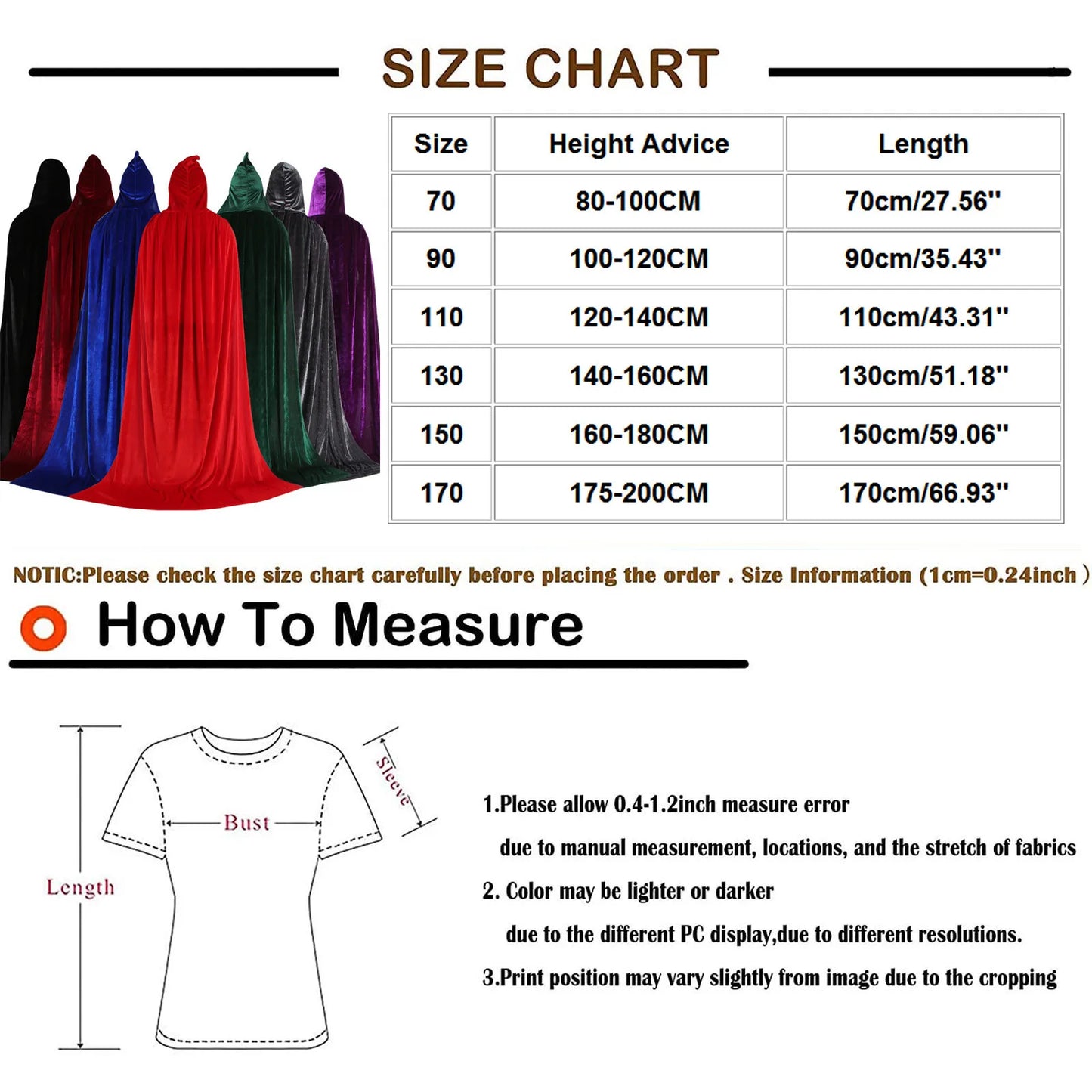 Hood Cloak Cosplay Medieval Long Cape Halloween Party Women Men Adult Long Mage Witchcraft Wicca Robe Conceal Gown Reenactment - ZOOMNSTORE