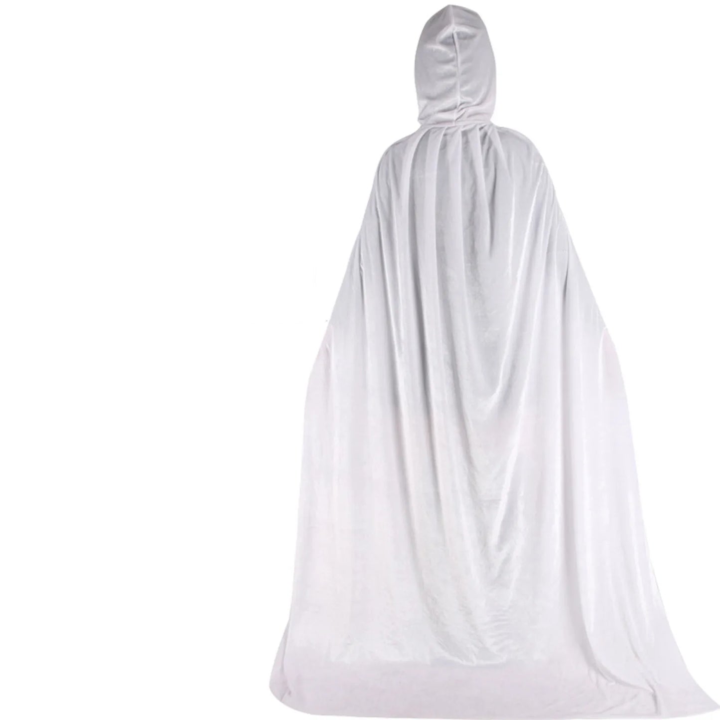 Hood Cloak Cosplay Medieval Long Cape Halloween Party Women Men Adult Long Mage Witchcraft Wicca Robe Conceal Gown Reenactment - ZOOMNSTORE