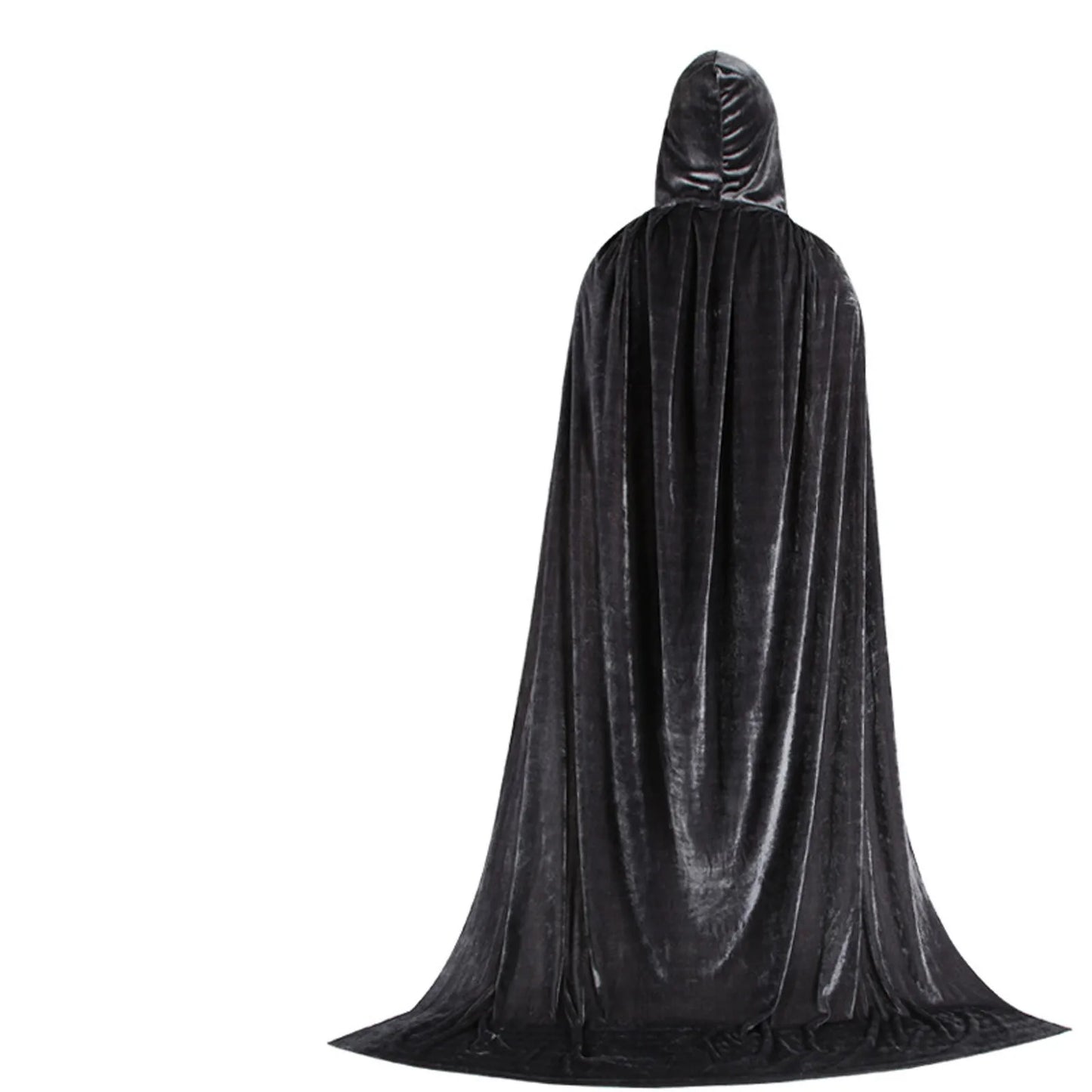 Hood Cloak Cosplay Medieval Long Cape Halloween Party Women Men Adult Long Mage Witchcraft Wicca Robe Conceal Gown Reenactment - ZOOMNSTORE
