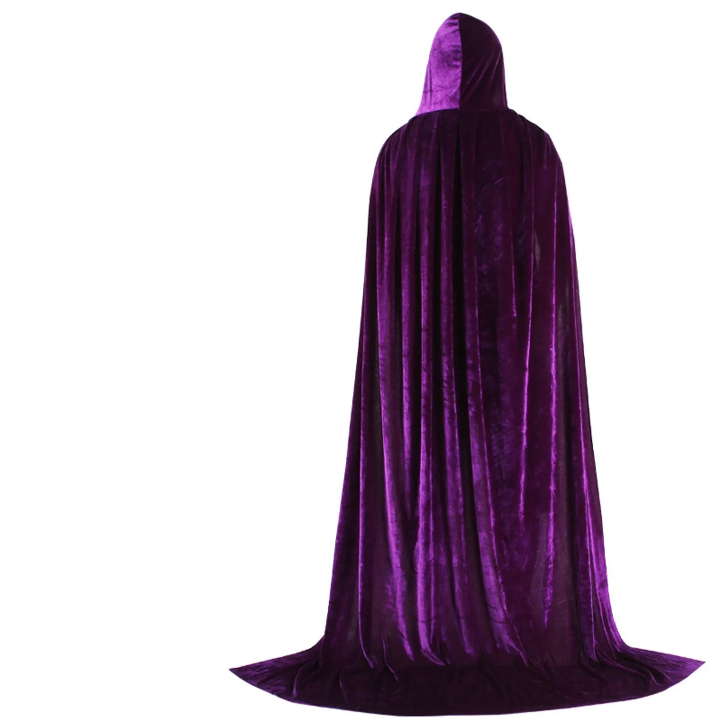 Hood Cloak Cosplay Medieval Long Cape Halloween Party Women Men Adult Long Mage Witchcraft Wicca Robe Conceal Gown Reenactment - ZOOMNSTORE