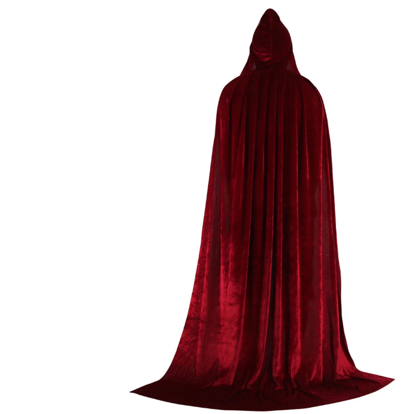 Hood Cloak Cosplay Medieval Long Cape Halloween Party Women Men Adult Long Mage Witchcraft Wicca Robe Conceal Gown Reenactment - ZOOMNSTORE